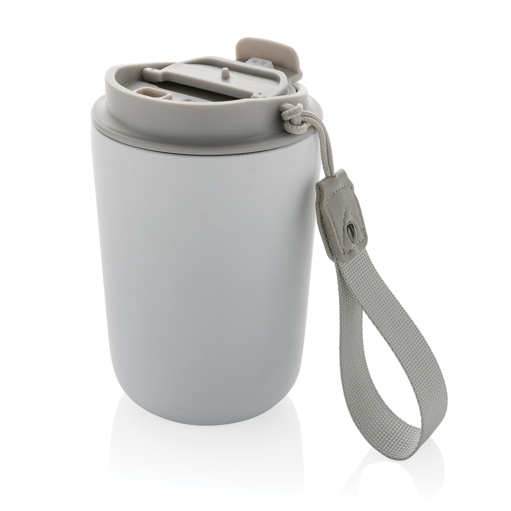 Mug isotherme personnalisé en inox recyclé Cuppa 380 mL_Blanc