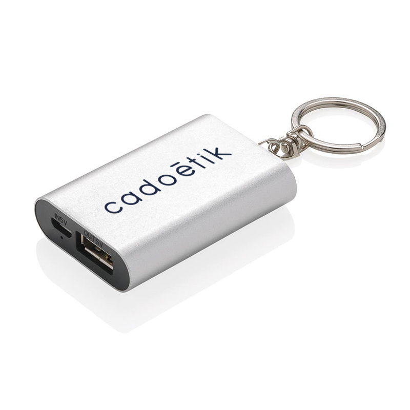 Porte-clé Powerbank publicitaire 1000 mAh Pokett - Chargeur publicitaire