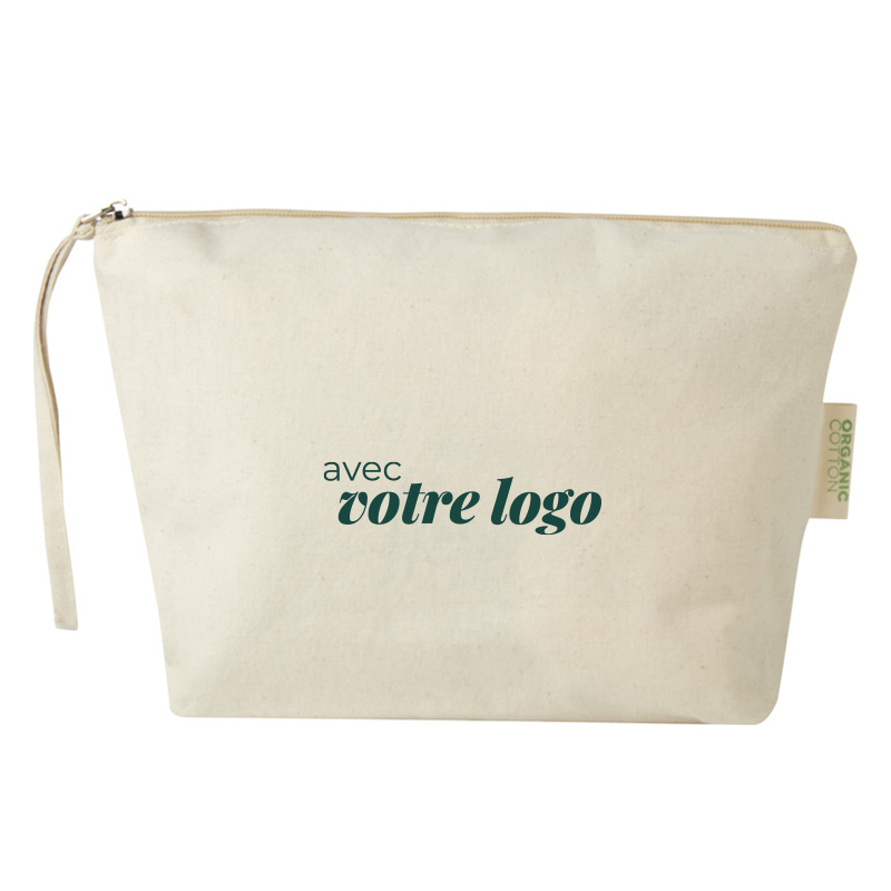 Pochette Publicitaire en coton bio certifie Orissa 3 L Cadoetik