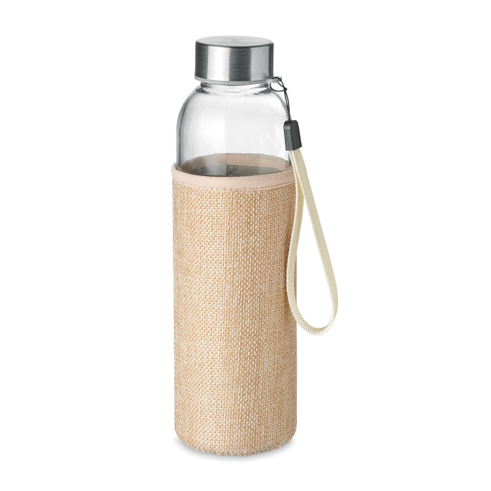 Bouteille en verre et jute Utah Touch 500 mL_Beige