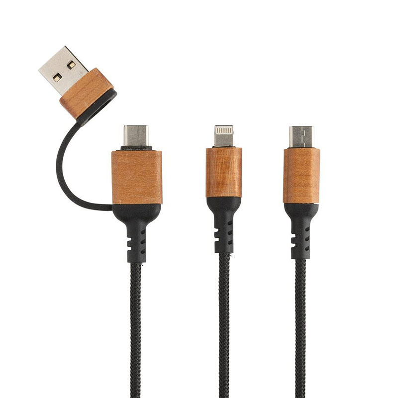 Câble de charge en bois et plastique recyclé certifiés 6-en-1 Ohio_02