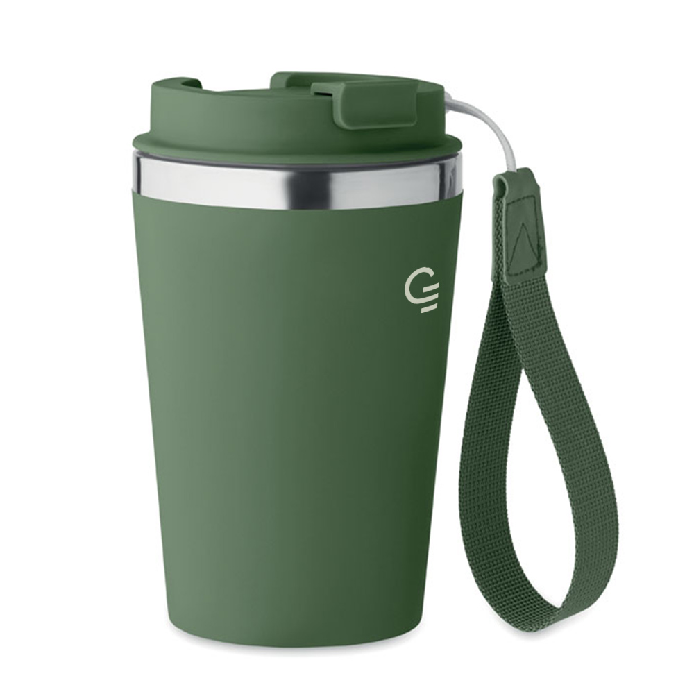 Mug isotherme en inox et plastique recyclés Topaz 350 mL_1