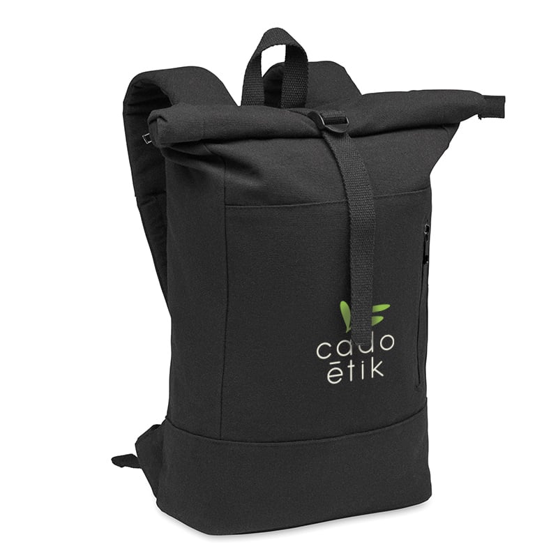 Sac à dos ordinateur 15" en coton et polyester recyclés Koper Roll_1