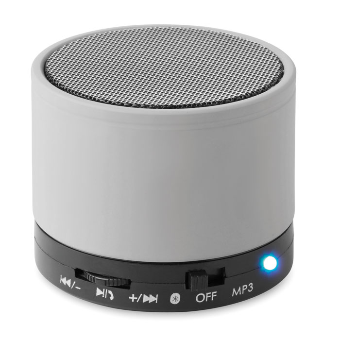 Enceinte nomade Round Bass 3W_Argent mat
