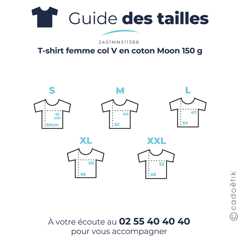 T-shirt femme col V en coton certifié Moon 150 g_06