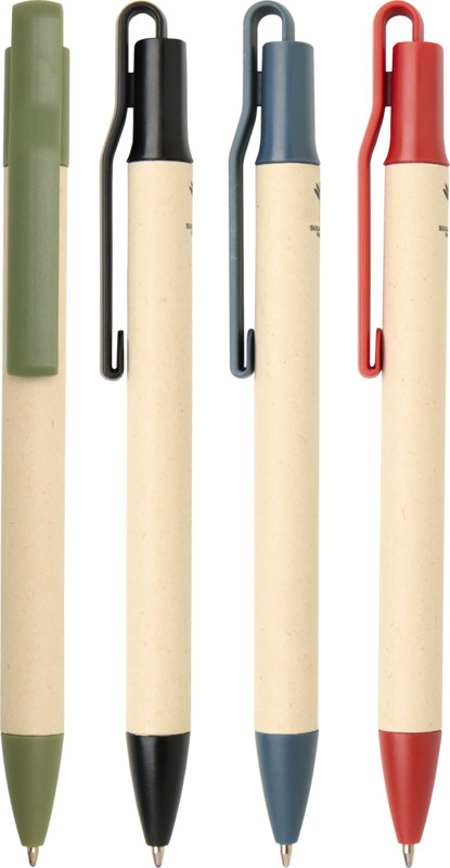 Stylo bille en fibre de canne à sucre et plastique recyclé Liliana_02
