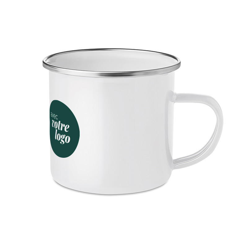 Mug publicitaire vintage en métal émaillé Plateado 350 mL_03