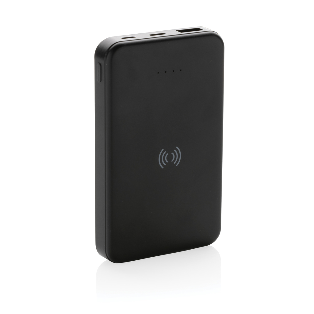 Batterie externe à induction en plastique recyclé certifié Kumil 5000 mAh _Noir