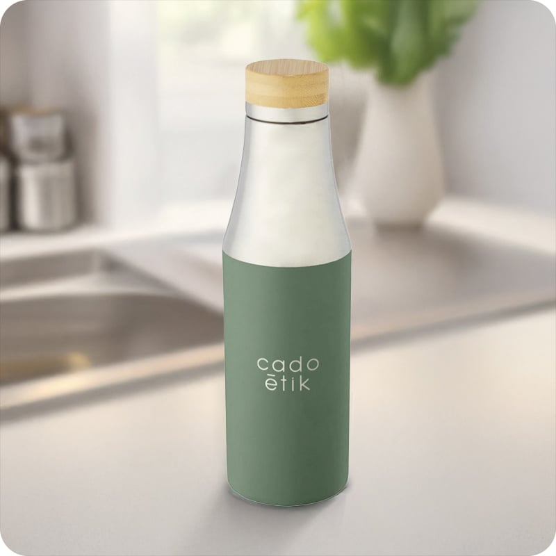 Bouteille isotherme en inox et bambou Hulan 540 mL_00