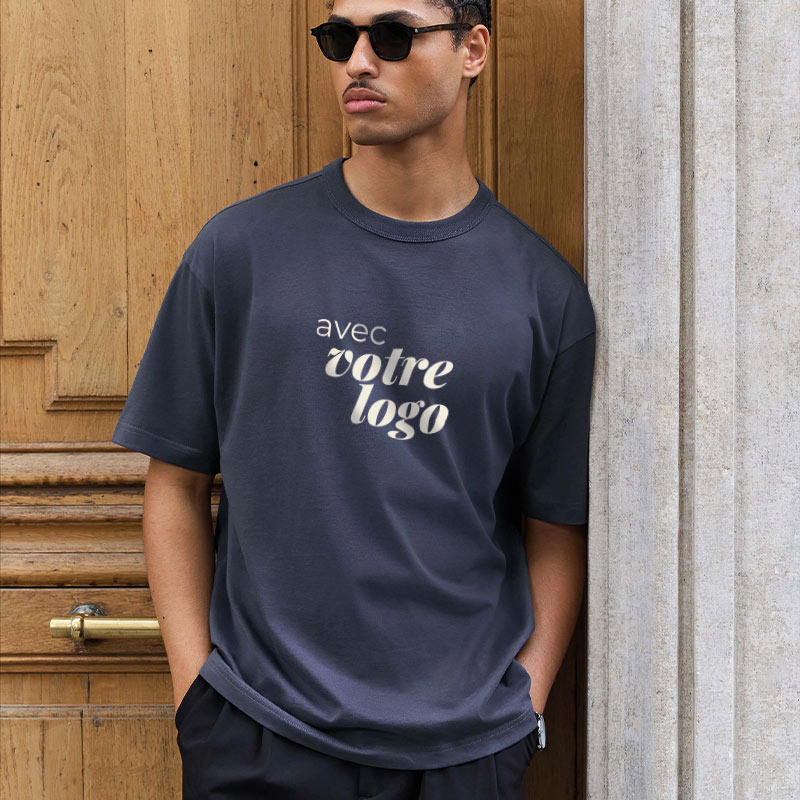 T-shirt publicitaire homme en coton bio certifié Boxy 180 g_00
