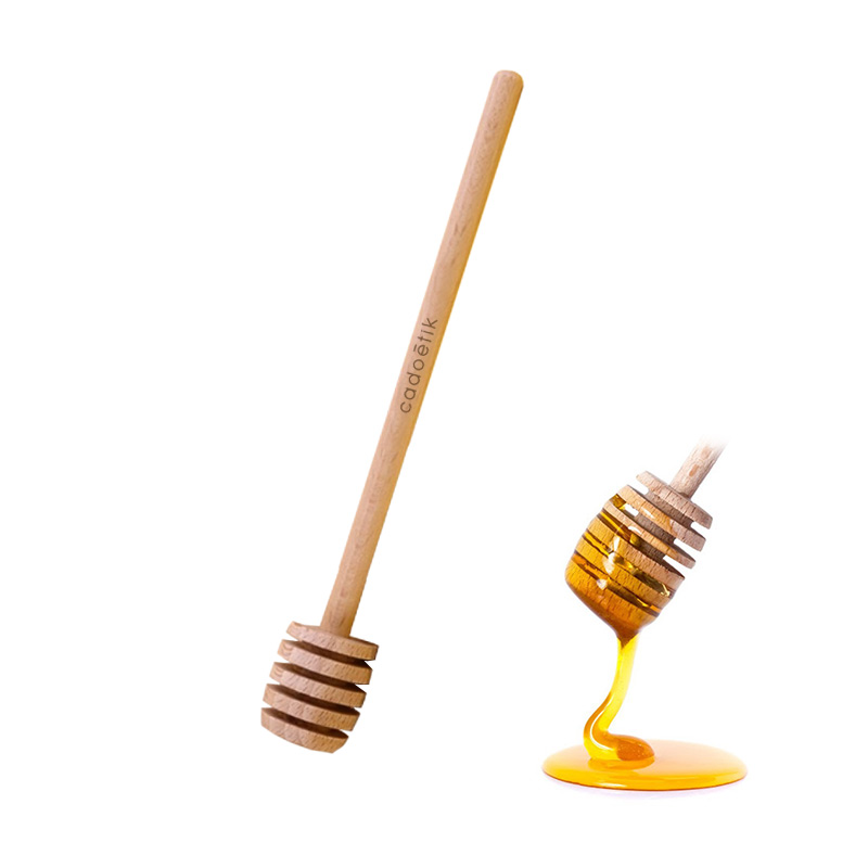 Cuillère à miel en bois personnalisable Api_01
