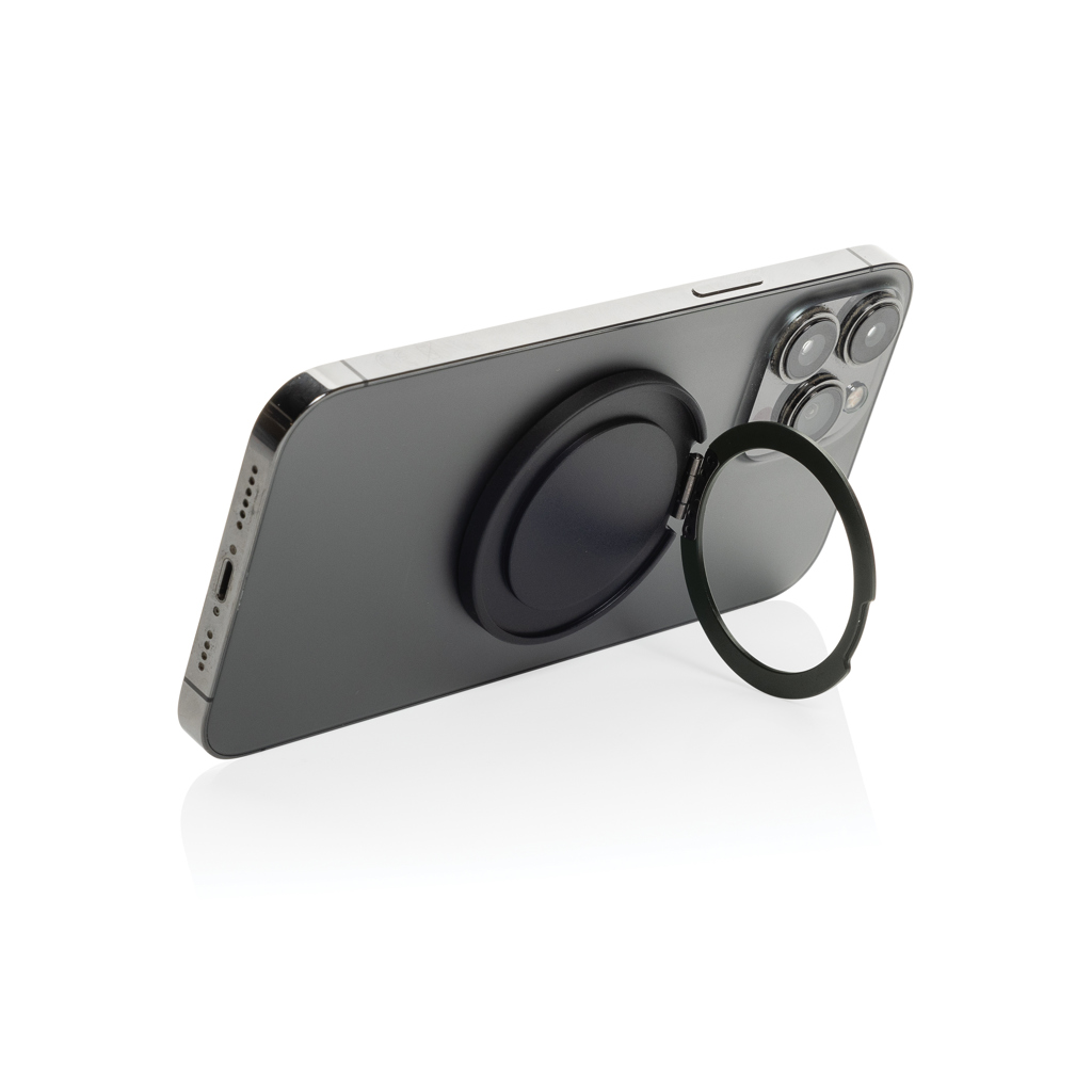 Anneau support magnétique pour téléphone en plastique recyclé Terra_Gris