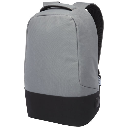 Sac à dos antivol en polyester recyclé certifié rPET Cover 18 L_Gris