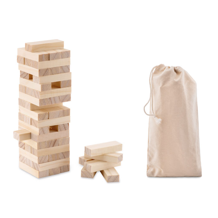 Tour à empiler en bois dans pochette Pisa_Bois