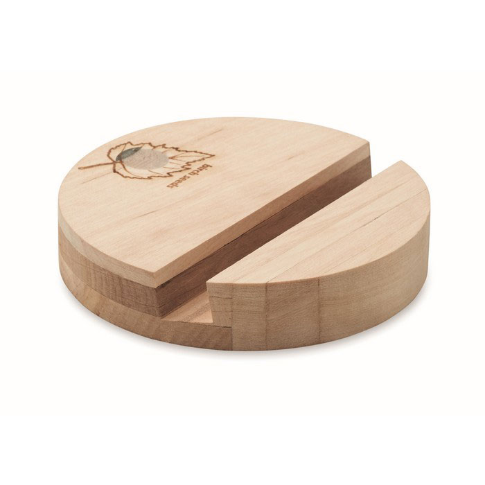Support de téléphone en bois Grow Round Stand_Bois