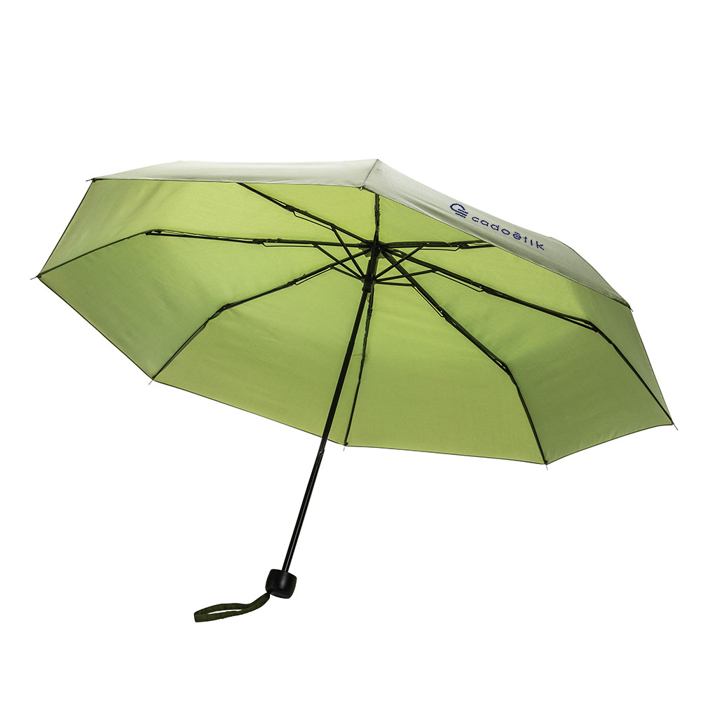 Parapluie publicitaire personnalisé en rPET Impact Aware™ vert