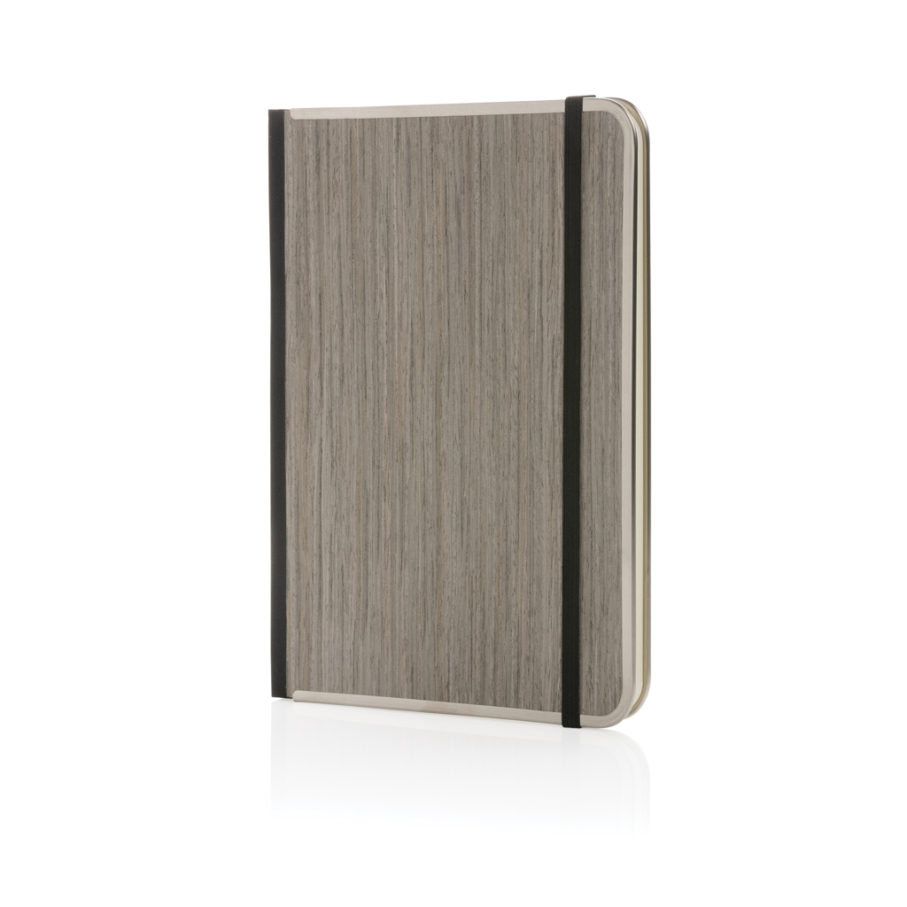 Carnet A5 en bois certifié Treeline_Gris