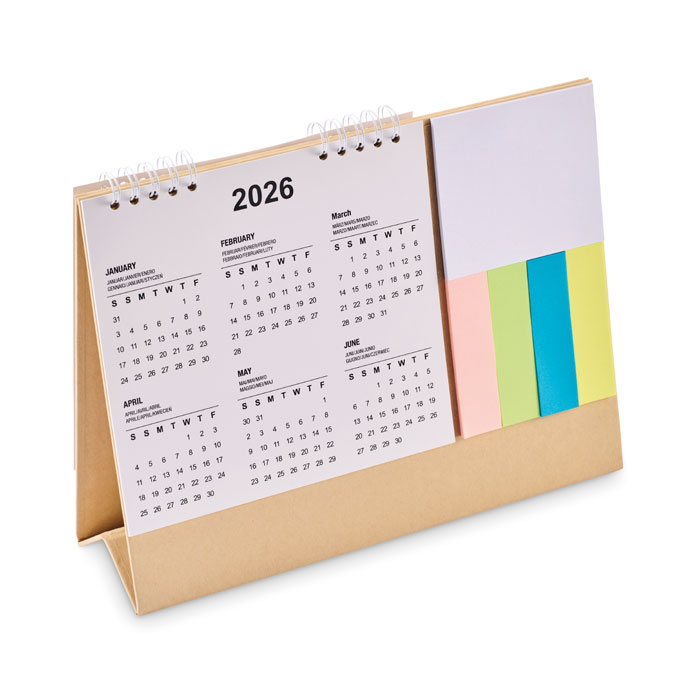 Calendrier chevalet avec mémo en papier recyclé certifié Calendoo_01
