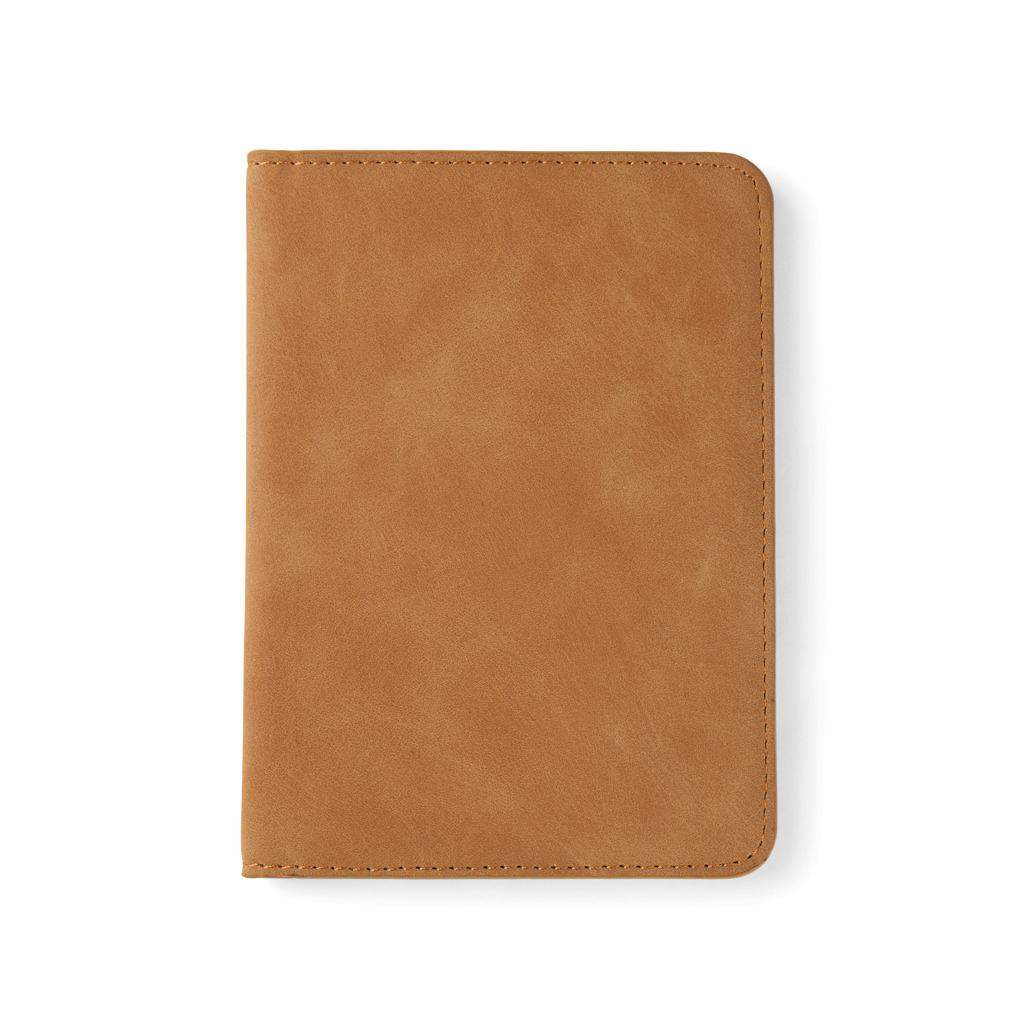 Porte passeport anti-RFID en polyester recyclé Vinga Bosler_Marron