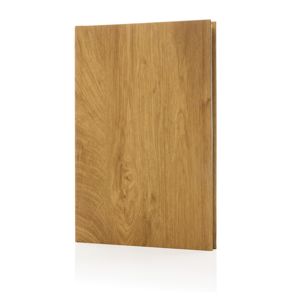 Carnet A5 imprimé bois Kavana_Marron