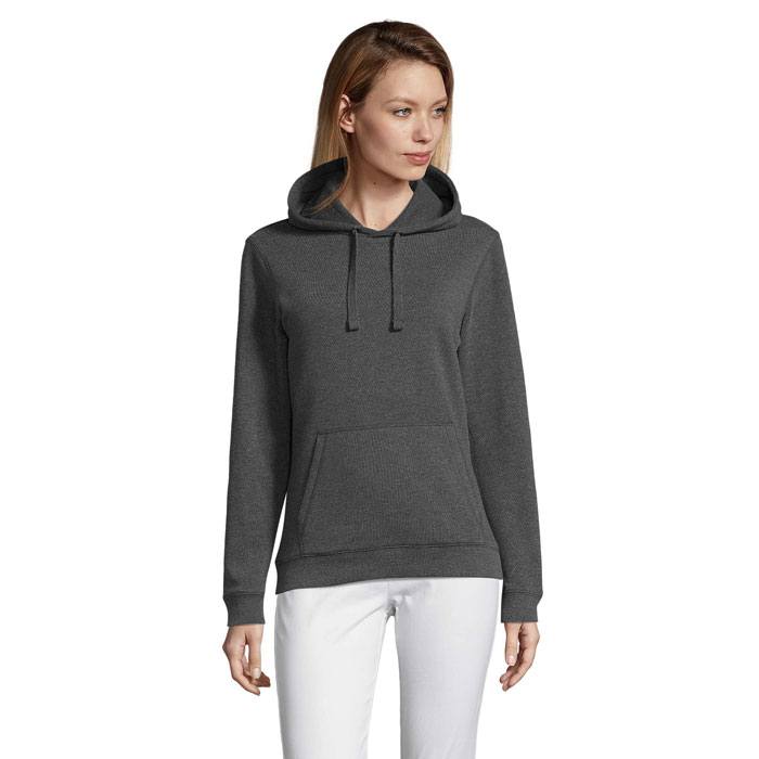 Sweat femme en coton certifié Spencer 280 g_Anthracite chiné