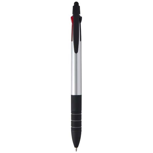 Stylo stylet personnalisé en plastique recyclé Trine_Argent