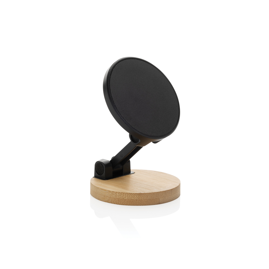 Support de téléphone magnétique en plastique recyclé et bambou Magmount_Noir