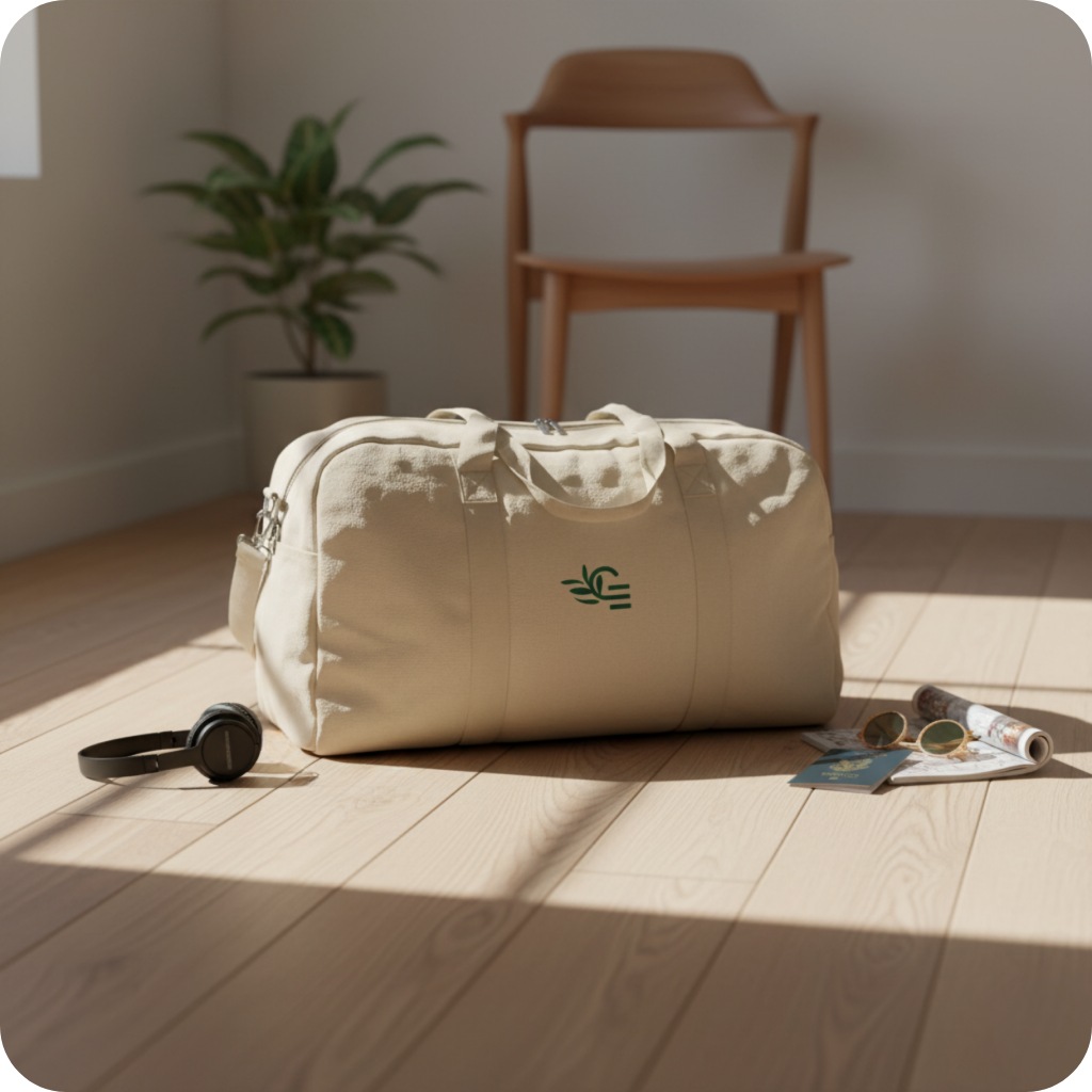 Sac week-end en coton et polyester recyclés Duffas_00