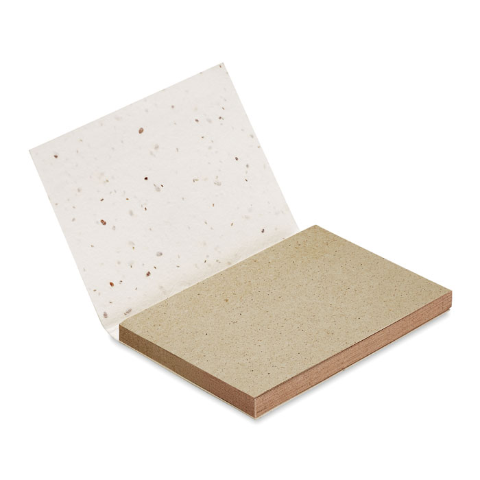 Post it en papier d'herbe et ensemencé Growme_Blanc