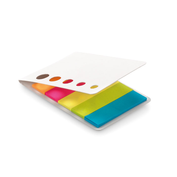 Marque-pages autocollants 5 couleurs Memosticky_Blanc