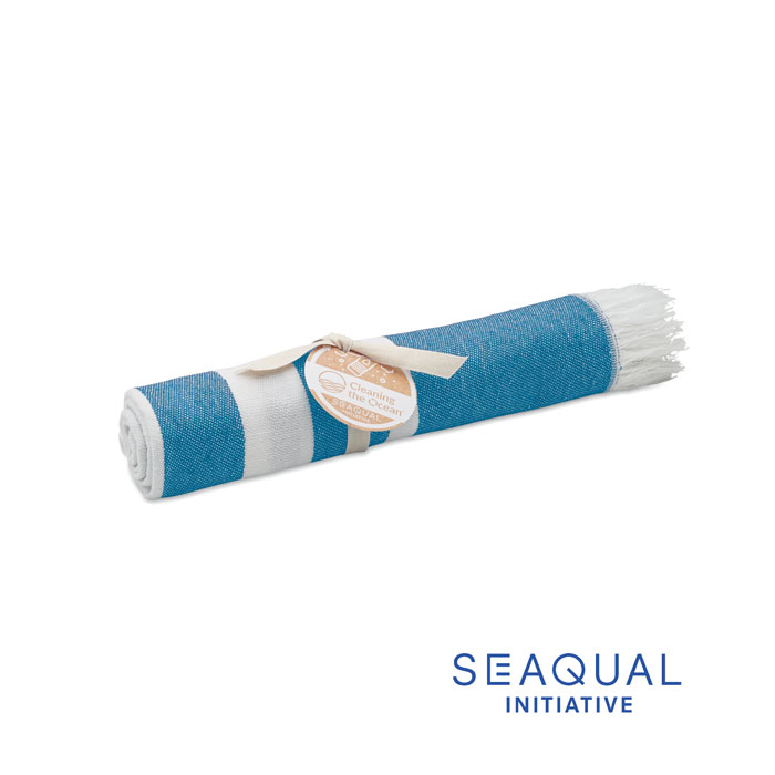Serviette fouta en coton recyclé et Seaqual Mar 300 g_Turquoise