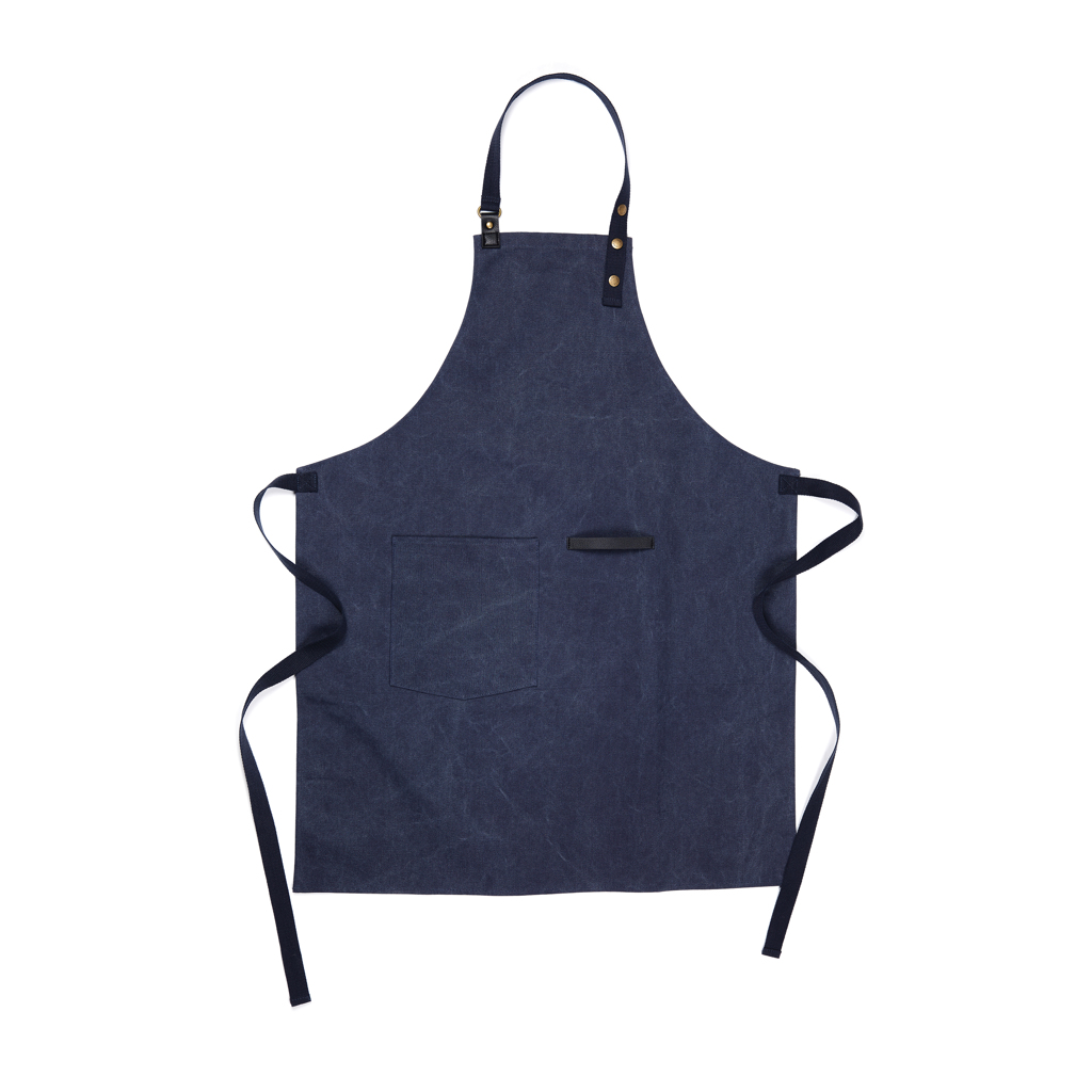 Tablier de cuisine en toile recyclée certifiée Vinga Tome_Bleu marine