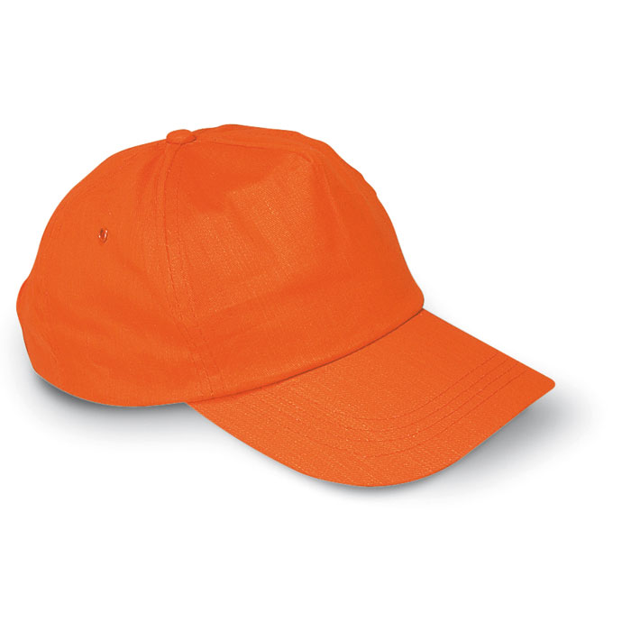 Casquette publicitaire en chanvre 5 panneaux Naima_Orange