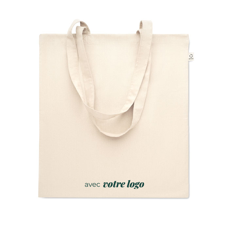 Tote bag en coton et polyester rPET recyclés Viveka 140 g_3