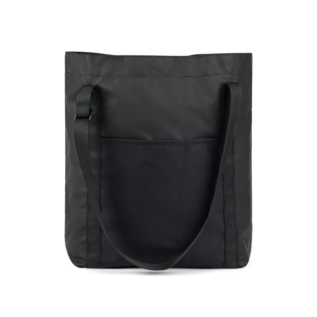 Sac shopping en polyester recyclé certifié Vinga Livorno_Noir