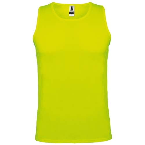 Débardeur sport enfant en polyester certifié André_Jaune fluo