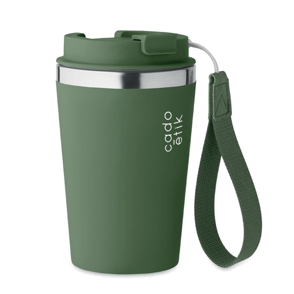 Mug isotherme en inox et plastique recyclés Topaz 350 mL_1
