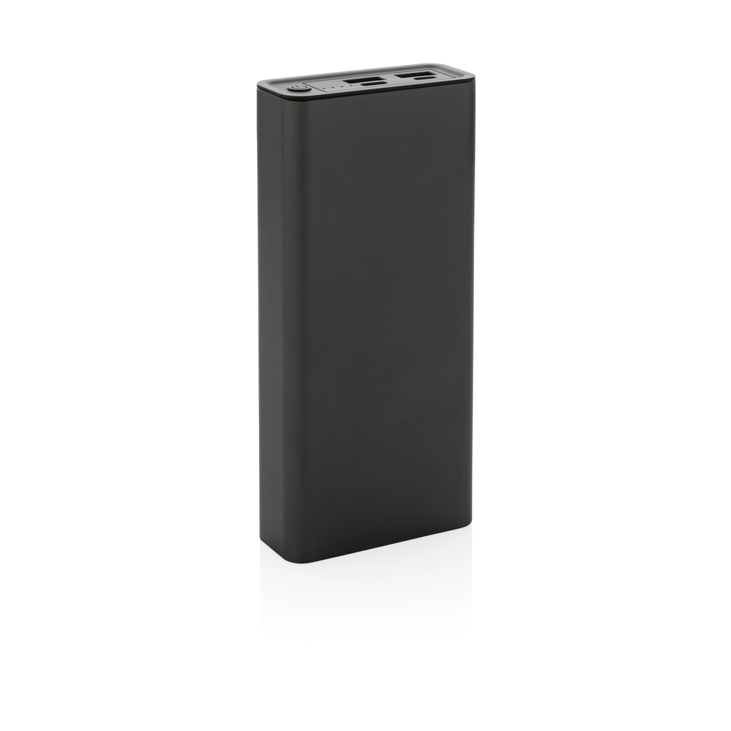 Batterie externe en aluminium recyclé certifié Terra 20 000 mAh_Gris