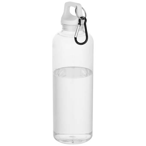 Bouteille publicitaire transparente en plastique recyclé Oregon 750 mL_Blanc