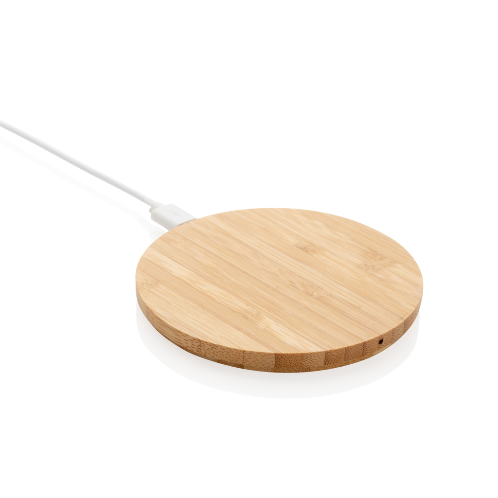 Chargeur à induction 5W en bambou certifié Boower_Marron