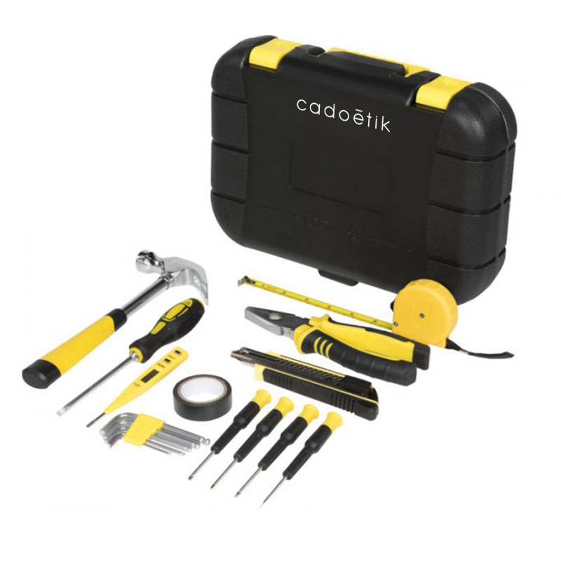Outil de bricolage publicitaire - Boîte à outils de 16 pièces Sounion