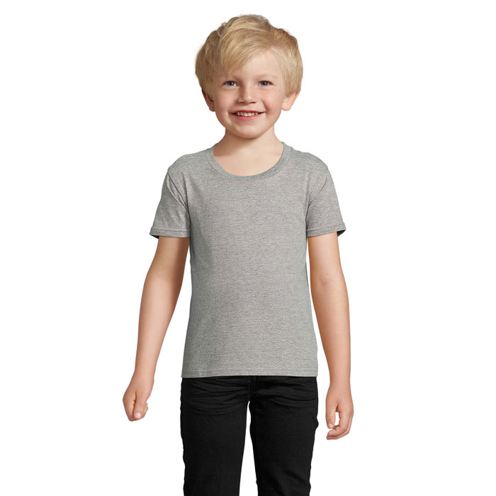 T-shirt enfant en coton bio certifié Crusader 150 g_Gris chiné