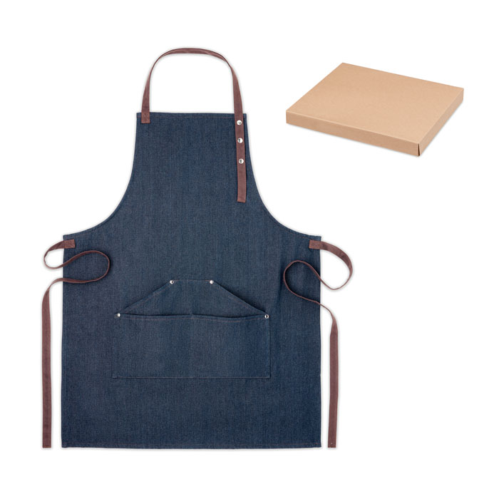 Tablier de cuisine en denim Denipur 240 g_Bleu