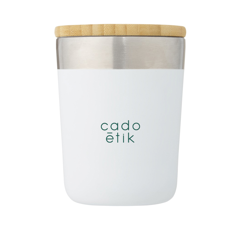 Mug isotherme en inox et bambou Lagan 300 mL_1
