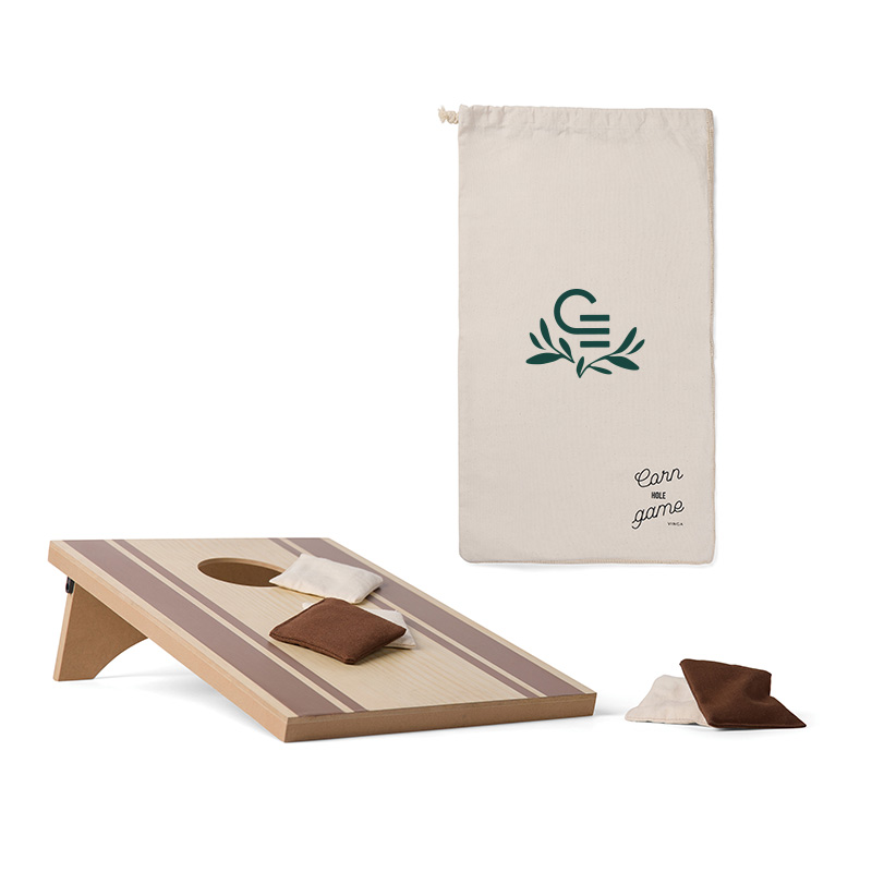Jeu de lancer de sacs en bois recyclé certifié Vinga Cornhole_01