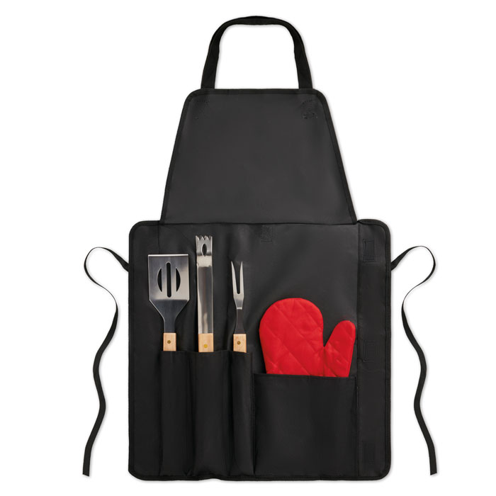 Tablier gants et outils BBQ Donau East_Noir