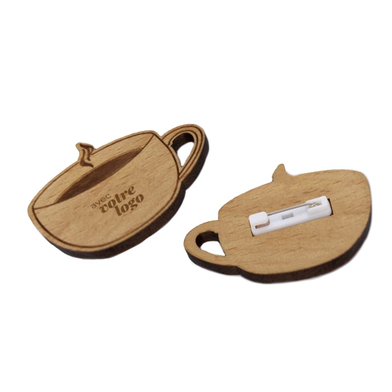 Badge à la forme en bois certifié Hangwood_03