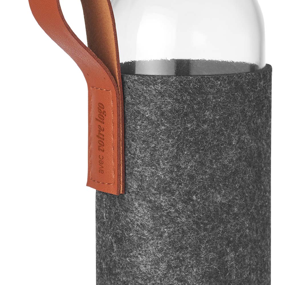 Bouteille en verre, bambou et feutre recyclé rPET Thai 500 mL_03