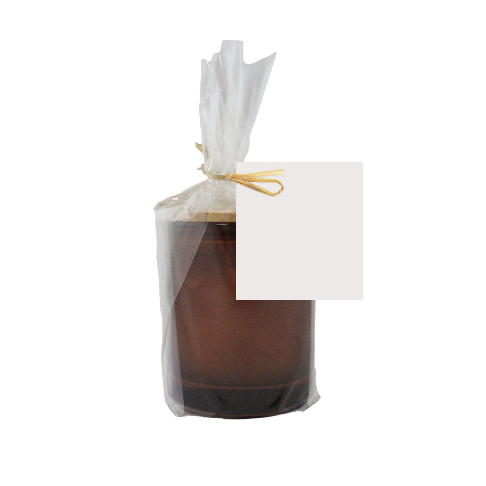 Bougie végétale parfumée en verre 110 mL_Marron