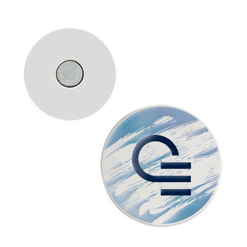 Badge publicitaire aimanté pour textile Ø 58 mm